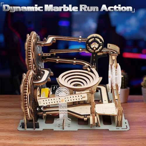 Motorized 3D Wooden Puzzles Marble Run Set for Adults & Teens, Mechanical Marble Run Model Kit to Build, Fun STEM Engineering Gift & Unique Desktop Decor, Christmas Birthday Gift - Image 2