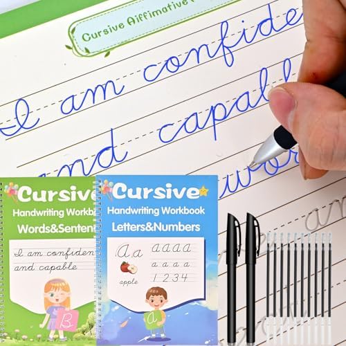 2 Pack Grooved Cursive Handwriting Workbook by Unknown