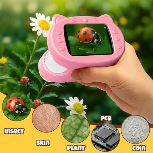 Handheld Digital Mini Microscope for Kids: 1000X 4K 2.4" Microscopes Toys - Image 7