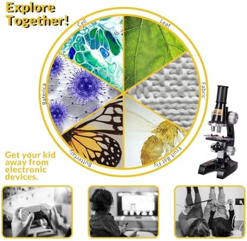 Little World Kids Microscope with LED Light - 100X/400X/1200X Magnification - Image 5