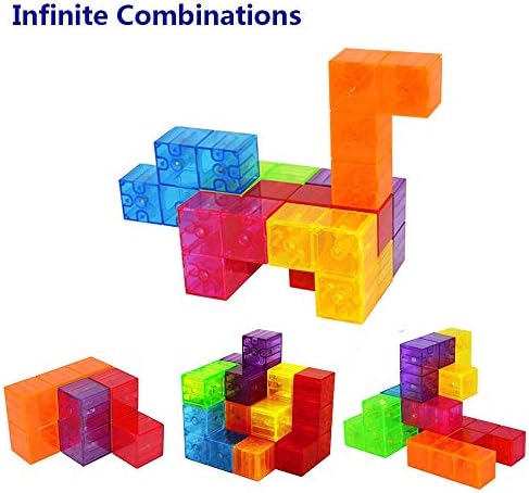 2-Pack Magnetic Cube Block Educational Puzzle Toy for Kids Stress Relief - Image 3
