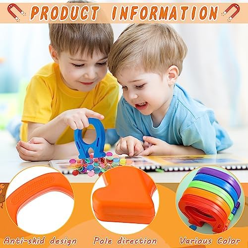 Kanayu 6 Pcs Horseshoe Magnet Toys U Shaped Magnet Movers Science Activity Exercise Student's Hands Ability Experiment Classroom Learning Toy Great Gift Idea for Girls Boys Adults, 6 Colors - Image 3