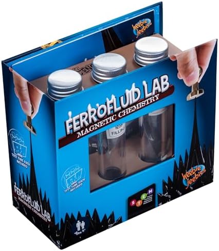 Ferrofluid Lab Magnetic Chemistry by Heebie Jeebies- 5 Experiments for Kids Ages 8+- Educational Science Project STEM Learning Unique Activities for Boys and Girls- Ideal Gift for Students by Heebie+Jeebies