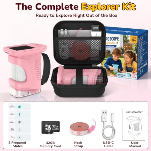 1000X Handheld Digital Microscope for Kids: Includes 32GB Card & EVA Case - Image 5