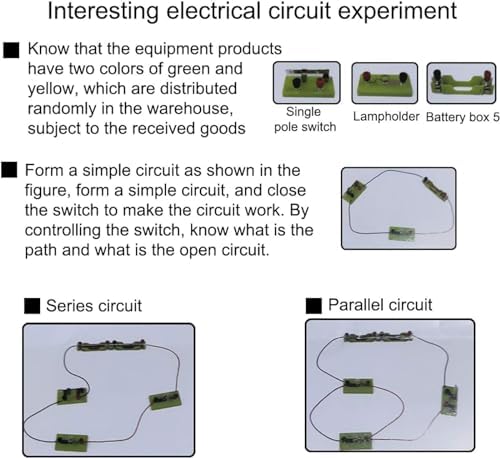 Basic Electricity Circuit Experiment Box, Series & Parallel Building Kit, Complete Physics Electronic Principle Demonstration Equipment for Lab Teaching - Image 4