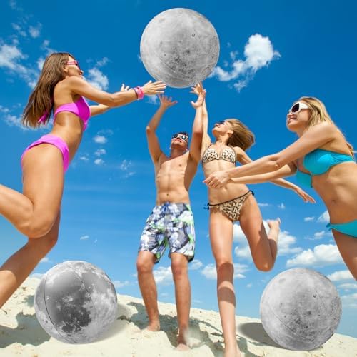 Shappy 20 Packs Moon Inflatable PVC Ball Bulk, 9.84 Inch - Image 6