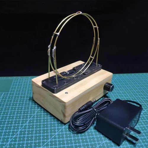 DIY Electromagnetic Cyclotron Kit, Iron Ball Circular Motion Coil Perpetual Motion Machine Model, STEM Physics Experiment Teaching Set for Students Science Display(Red) - Image 4