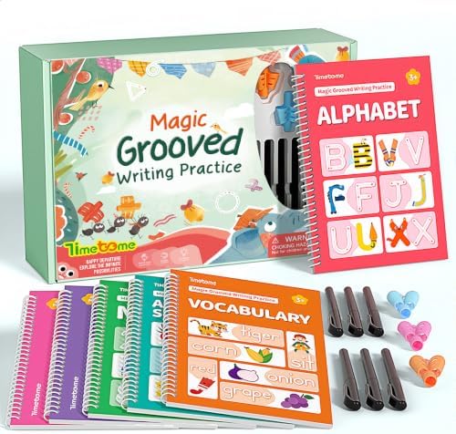Magic Grooved Writing Practice Books for Kids 3-8 by TIMETOME