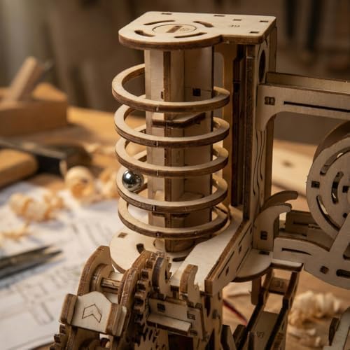 Adult 3D Wooden Marble Spiral Track Puzzle Set - Image 4