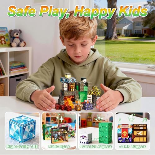 Magnetic Blocks, 100PCS Toys Building Cube Birthday Gifts for Kids - Image 6
