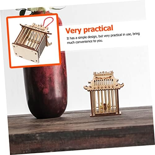 Habitat Science Kits 1pc Cage Wooden Cage Habitat Feeding House Carrying Case Mesh Critter Case Small Hand Net - Image 5