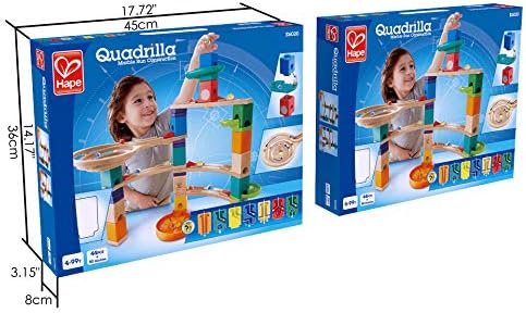 Hape Quadrilla Cliffhanger Wooden Marble Run Blocks | Marble Maze Run Set, Early Educational STEM Development Building Toys for Kids, Multicolor, Model:E6020 - Image 6