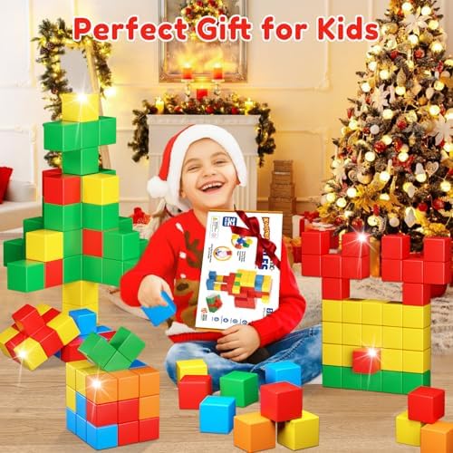 KAEILORU Magnetic Blocks 32PCS Magnetic Building Block for Toddler Age 3-5 - Image 6