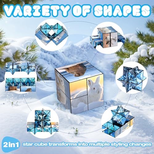 Euclidean Cube Fidget Toys for Kids 2 in 1 Star Cube Magic Cube Puzzle Toys - Image 2