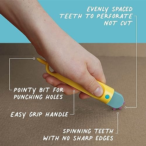 Makedo Discover | Upcycled Cardboard Construction Tool Kit in Small Toolbox (126 Pieces) | STEM + STEAM Educational Toys for at Home Play + Classroom Learning | Reusable Tools for Boys & Girls Age 5+