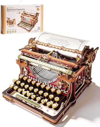 ROKR 3D Wooden Puzzles for Adults, Vintage Typewriter Model Kits by ROKR-InterestingSmartPuzzleToys