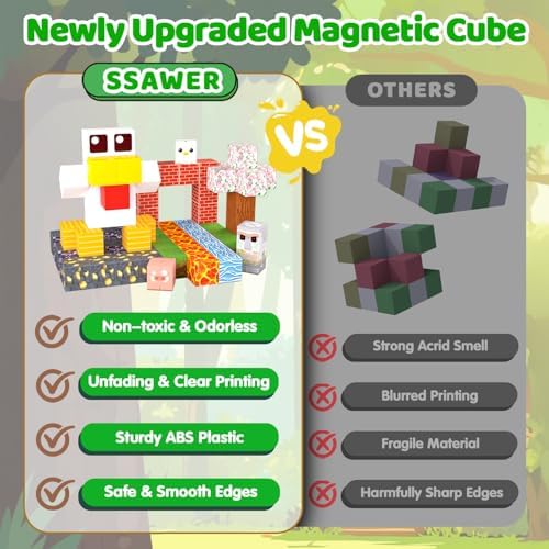 Magnetic Blocks, 150PCS Light Up Building Cube Toys Gifts for Kids - Image 4