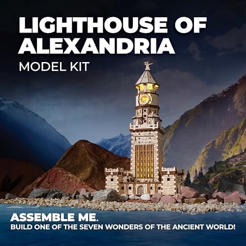 Ugears Lighthouse of Alexandria, 3D Puzzle, 12.2-inch Height, Brown - Image 3
