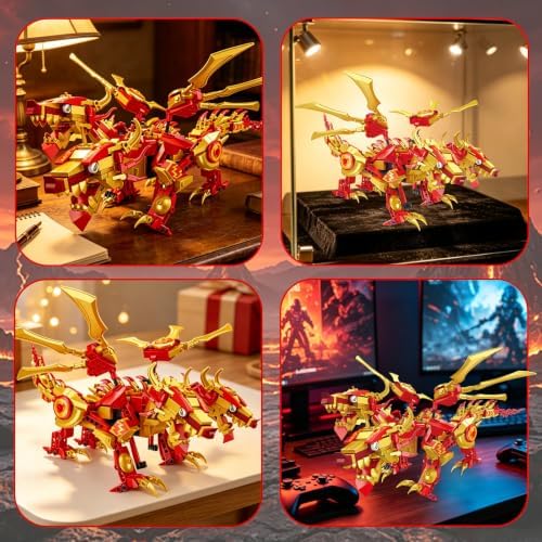 Remote Control Dragon Building Kit, STEM Compatible with Lego for Kids 8-12 - Image 6