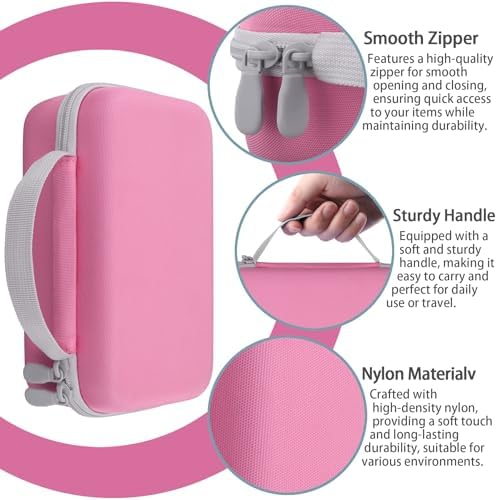 co2CREA Storage Case for 3D Printing Pen Set, Pink Case + White Zipper - Image 5