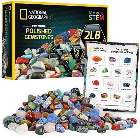 National Geographic Polished Stones and Crystals 2 Lb. Bulk Collection by BlueMarbleToys