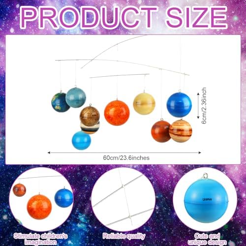 Hollowfly 3D Solar System Mobile Kit Vbs Hanging Planets Outer Space Decor - Image 2