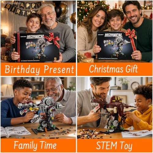 Mechanical Spinosaurus Dinosaur Building Set with Lights for Boys - Image 6