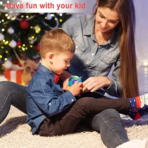 Vdealen Magic Rainbow Puzzle Ball, Fidget Ball Puzzle Brain Teaser Fidget Toy for Boys & Girls- Birthday Party Easter Valentines Christmas Stocking Stuffers for Kids Teen & Adults(Blue) - Image 6