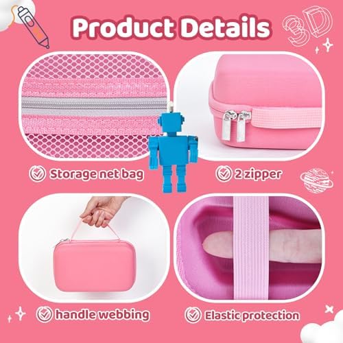Hard Case Compatible with SCRIB3D P1/Advanced Printing 3D Pen, Pink - Image 3