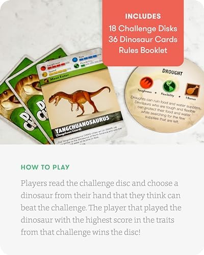 SimplyFun Dinosaur Challenge - Learn About Dinosaurs and Situational Analysis - Engaging and Educational Kids Card Game - 2 to 4 Players - Ages 7 & Up - Image 4