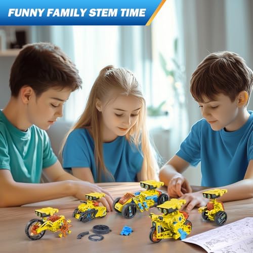 AESGOGO 12-in-1 Electric Robot Kit, STEM Projects Toys for Kids Age 8-12 Birthday Gifts, DIY Building Science Experiment Kit Battery Powered Education for Boys Girls Aged 8 9 10 11 12 13 14 Year Old - Image 5