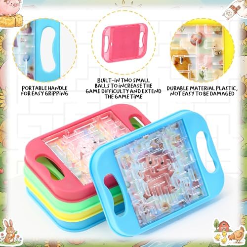 JellyArch 36 Pcs Mini Maze Puzzle Bulk for Kids Maze Cubes, Pastel - Image 4