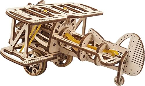 UGEARS Mini Biplane 3D Wooden Puzzles for Adults - Wooden Model Kits for Adults, DIY Craft Kit, Mechanical 3D Puzzle, for Aviation Enthusiasts and Puzzle Lovers - Image 2