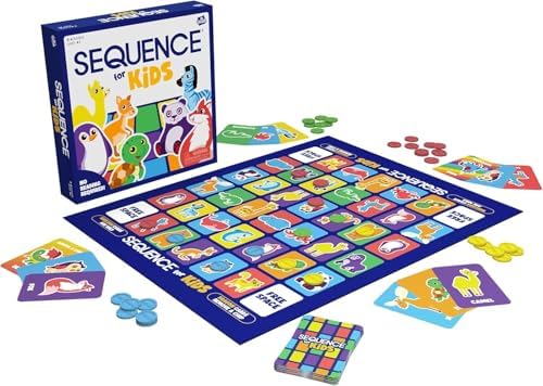 Jax SEQUENCE for Kids -- The 'No Reading Required' Strategy Game by Jax and Goliath, Multi Color, 11 inches (2-4 players) (Packaging May Vary) - Image 4