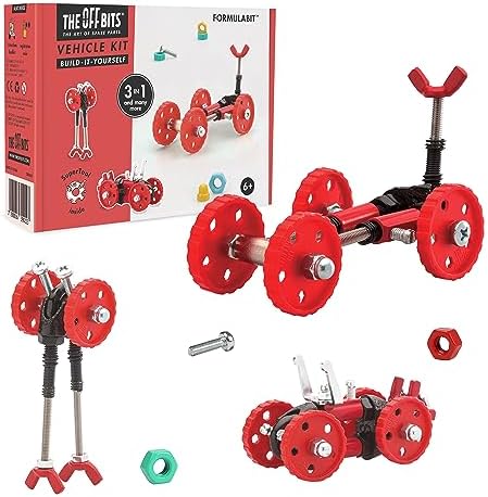 The Off Bits Vehicle Stem Building Toys, Educational Build Your Own Robot Toy for Kids Age 6 7 8 9+ Year Old Boys & Girls, Stem Engineering Kit, Construction Toys Steam Gift Ideas - FormulaBit by TheOffBits