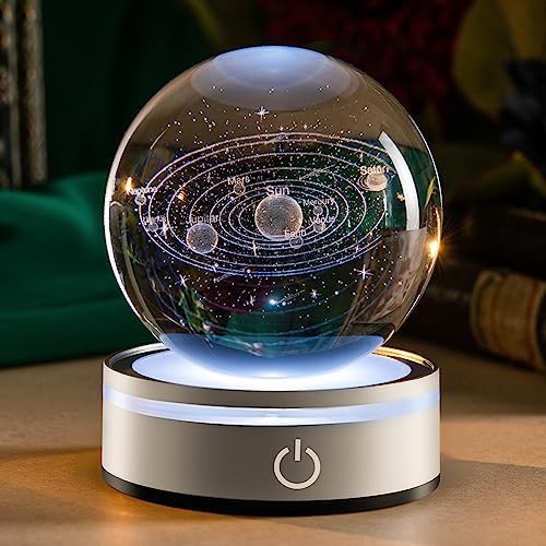 IFOLAINA 3D Solar System Crystal Ball Model Gift Space Astronomy Gift by IFOLAINA