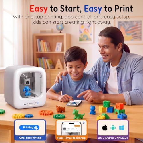 AOSEED AI 3D Printer for Kids, Fast 400mm/s, 8000+ Models, Enclosed Safe - Image 4