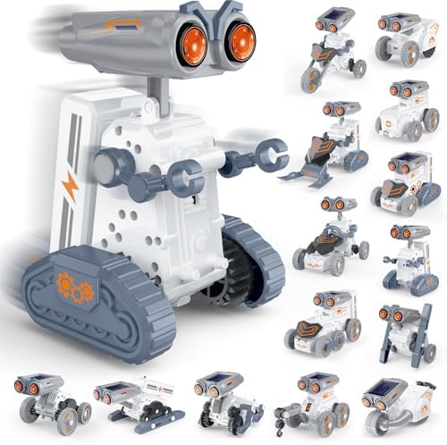 STEM Solar Robot Building Kit, 14-in-1 Education Building Toys for Kids 8-12, DIY Two Acitvited Mode Educational Science Kits Birthday Gifts for 8 9 10 11 12 13 Years Old Boys Girls Teens by Lovinkiki