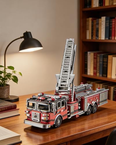 Piececool Metal Model Kits for Adults Ladder Truck 3D Metal Puzzles,DIY Hobbies Building kit Birthday Christmas Day Gifts for Teens 14+ - Image 2