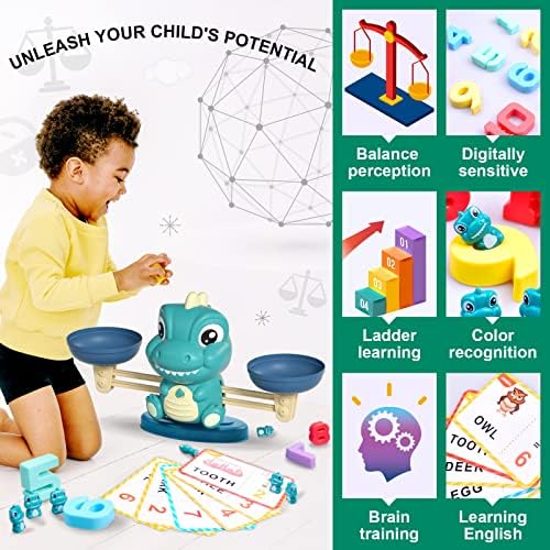 Kaodezhu Dinosaur Math Balance Toys, Montessori Toys for 3 Years Old Kids - Image 5