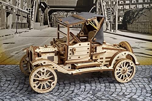 UGEARS Retro Car Model T 3D Wooden Puzzles for Adults - Wooden Model Kits for Adults Model Classic Car Kits Hobbies for Men Models for Adult to Build Brain Teaser, Hobby Set - Image 6