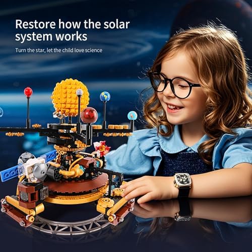 Solar System Building Blocks Set - Rotatable Space Exploration lego Toy, Includes 9 Planets and Rocket Set, Science Astronomy Educational Gift, Suitable for Boys and Girls Aged 8 and Up - Image 4