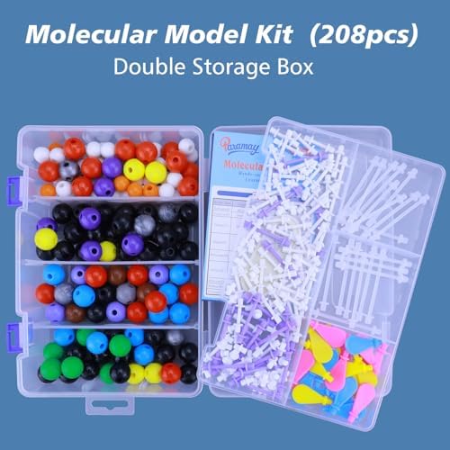 Chemistry Molecular Model Kit (304 Pcs) for Student and Teacher,Organic and Inorganic Chemistry Learning Set,Motivate Enthusiasm for Learning Chemic and Raising Space Imagination - Image 5