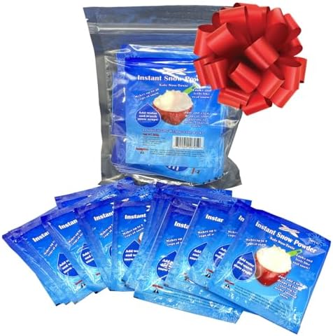 20 Packs (10g Each) Instant Snow Powder – Create a Winter Wonderland! Perfect for Kids, Holiday Fun, and DIY Snow Crafts (1 Set of 20 Packs (10g Each)) by ScienceGongFun%C2%AE