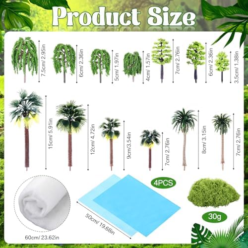 Gerrii 37 Pcs Rainforest Animal Figures Jungle Diorama Set for Project - Image 3