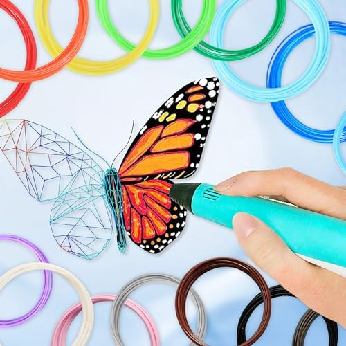MIKA3D 3D Pen 3D Printer PLA Filament Refill, 16 Colors 1.75mm PLA Filament Pack, High-Precision Diameter Filament, Each Color 10 Feet, Total 160 Feet Lengths, Great PLA Printing Sample Pack - Image 4