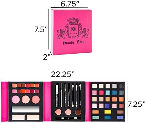 SHANY Original Beauty Book Makeup Set All in one Travel Make up Kit - 35 Colors Eyeshadow, Eye brow, blushes, powder palette, Lip Colors, Eyeliner pens & Cosmetics Mirror - Gift Set - Image 4