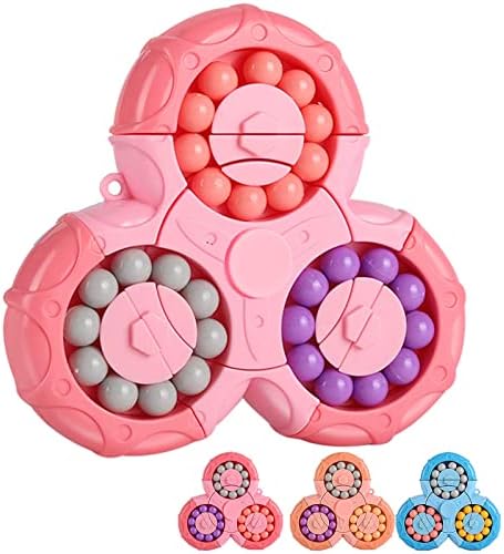 Magic Bean Rotating Brain Teaser Finger Puzzle Toy,Boys Girl Handheld Spinner Stress Anxiety Relief Ball Game Sensory Toys,Gift for Kids Ages 3Above Easter Christmas Birthday New Year by SUOXU