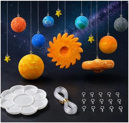 Hanging Solar System Project Kit, DIY Solar System Model Kit with Foam Planets, Foam Stars, Space Science Craft Kit for School Projects & STEM Learning by rejopfad