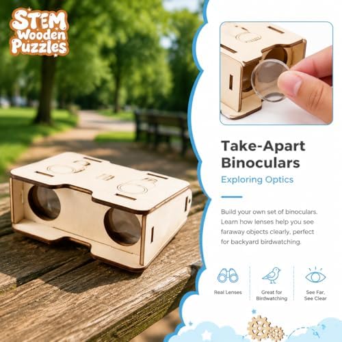 STEM 4-in-1 Building Kit for Kids Ages 6-12 | DIY Engineering Projects - Build a Windmill, Lamp, Binoculars & Birdhouse | Educational Toy Gift for Boys & Girls - Image 4